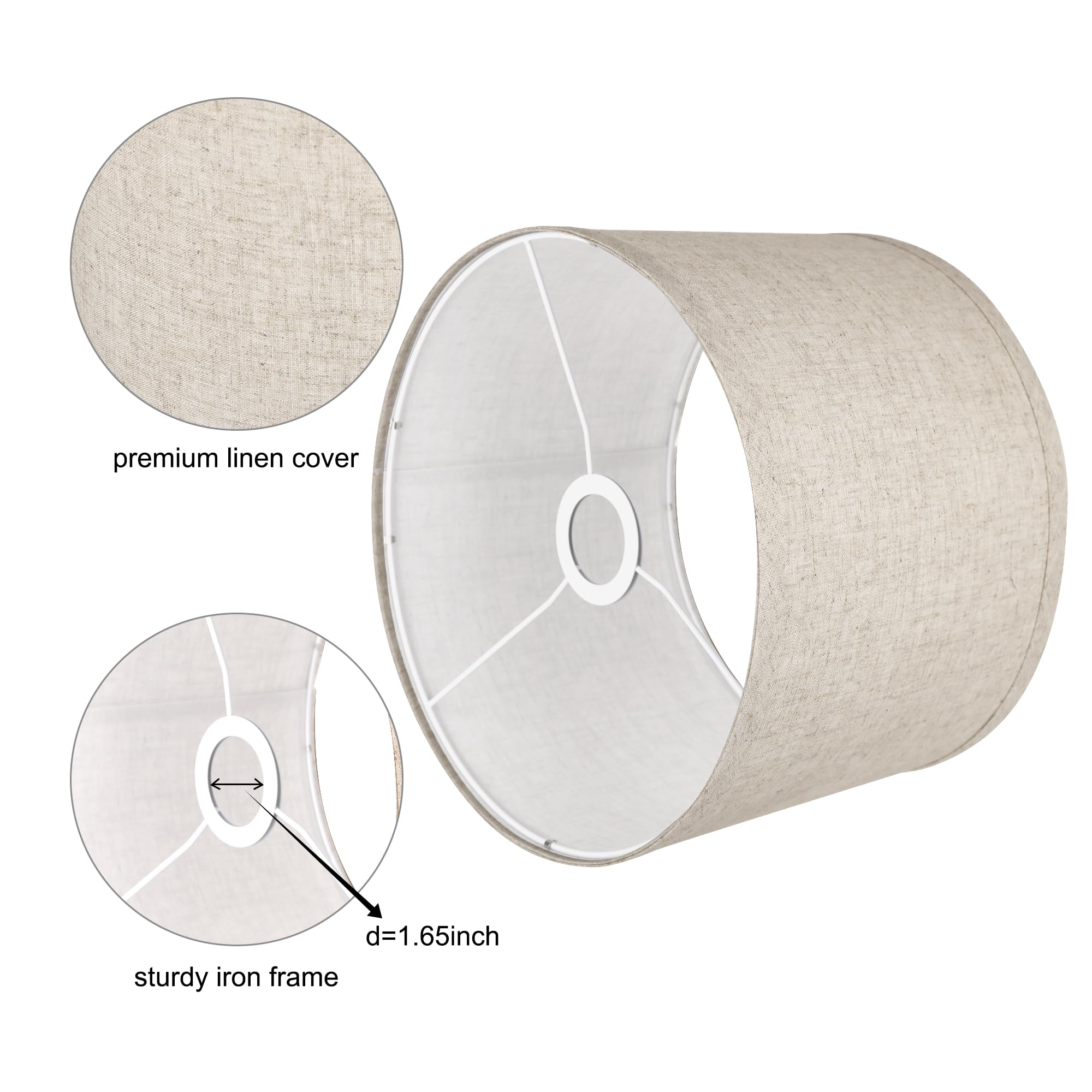 ROTTOGOON fabric-drum closeup beige highlights natural texture and soft light diffusion