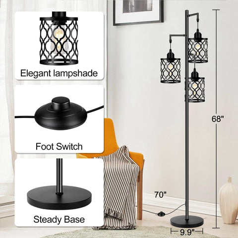 ROTTOGOON 68-inch tall lamp creates a dramatic vertical accent in any space.
