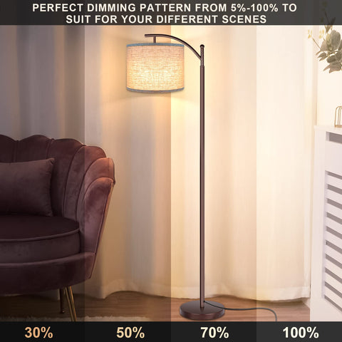 ROTTOGOON floor lamp dimmable from 5% to 100% for customizable ambience.