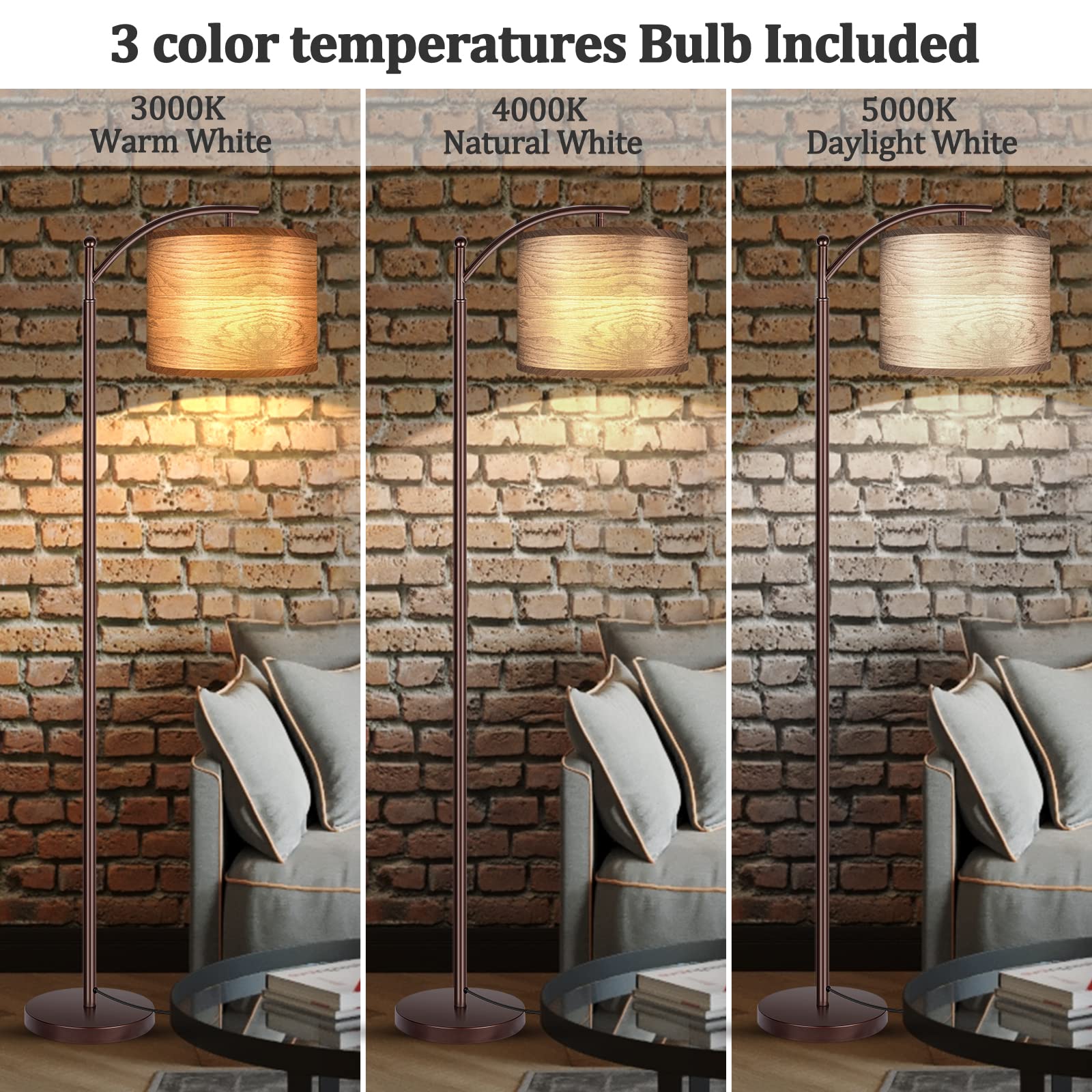ROTTOGOON floor lamp with beige shade offers versatile lighting options.