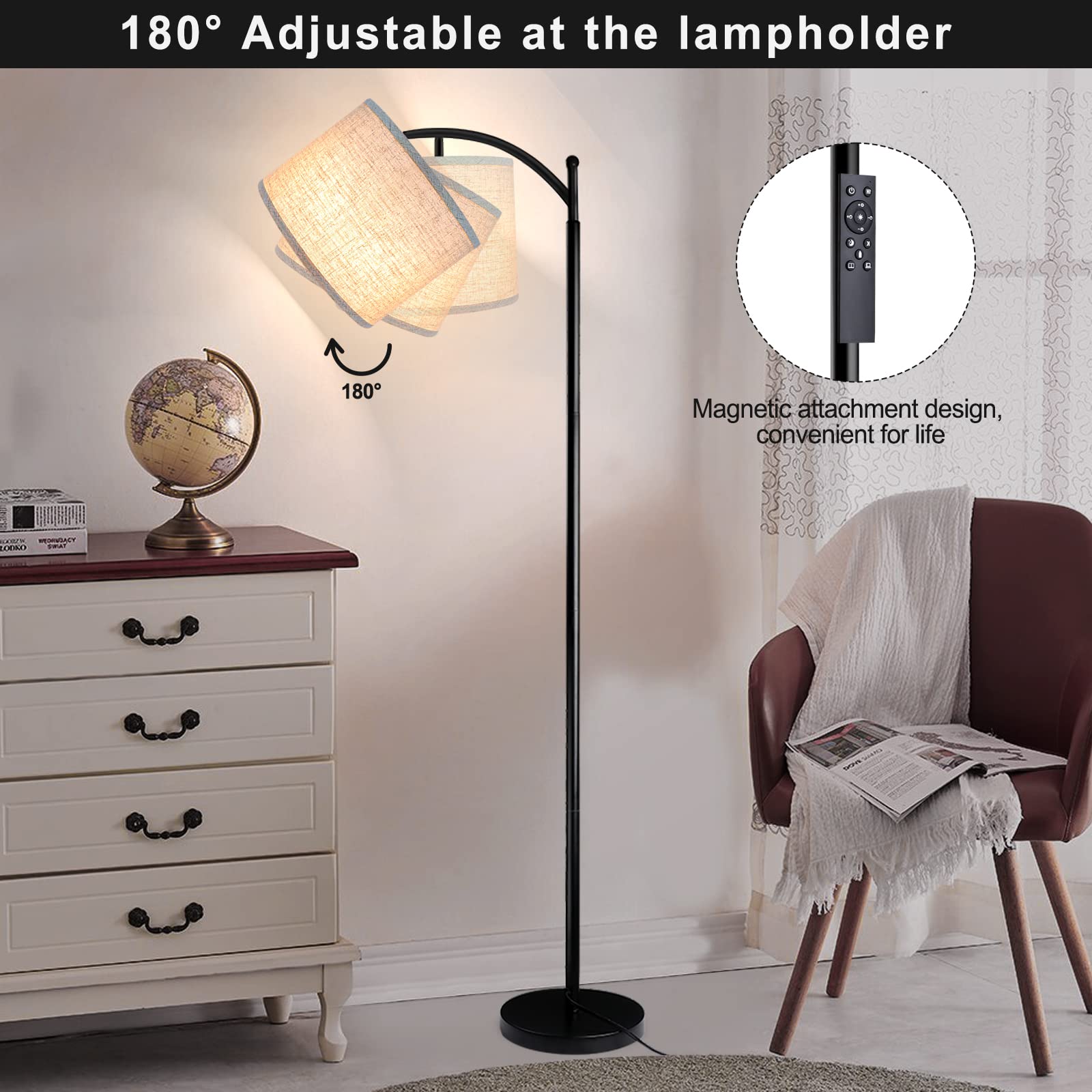 RottoGoon floor lamp foot switch for easy hands-free operation.