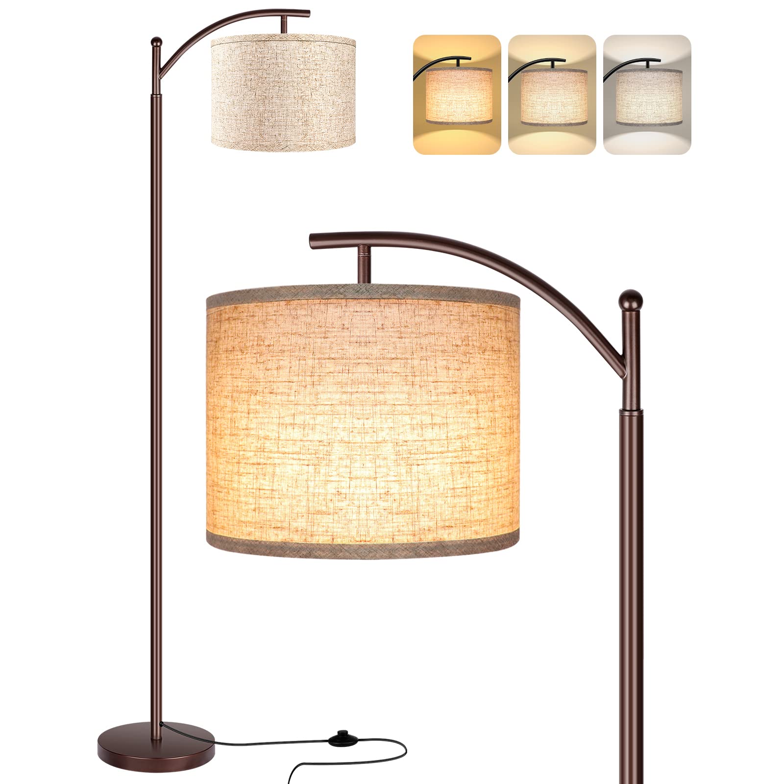 ROTTOGOON floor lamp oil-rubbed bronze base for steady living room lighting