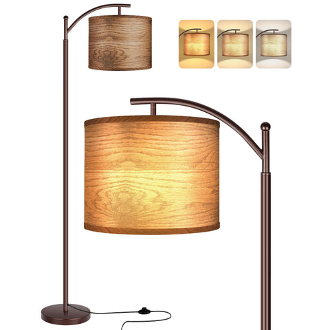 ROTTOGOON oil-rubbed bronze floor lamp provides warm ambience for living rooms.