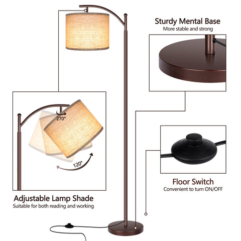 ROTTOGOON floor lamp pedal switch enables hands-free control