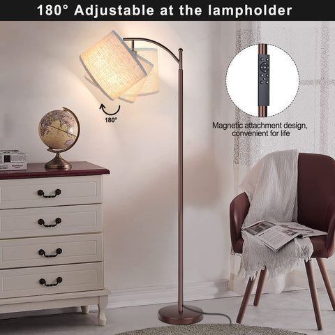 ROTTOGOON floor lamp remote-control for easy brightness and color adjustments from anywhere.