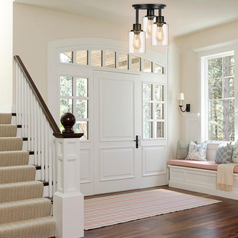 ROTTOGOON laundry room light with clear glass for easy maintenance and visibility.