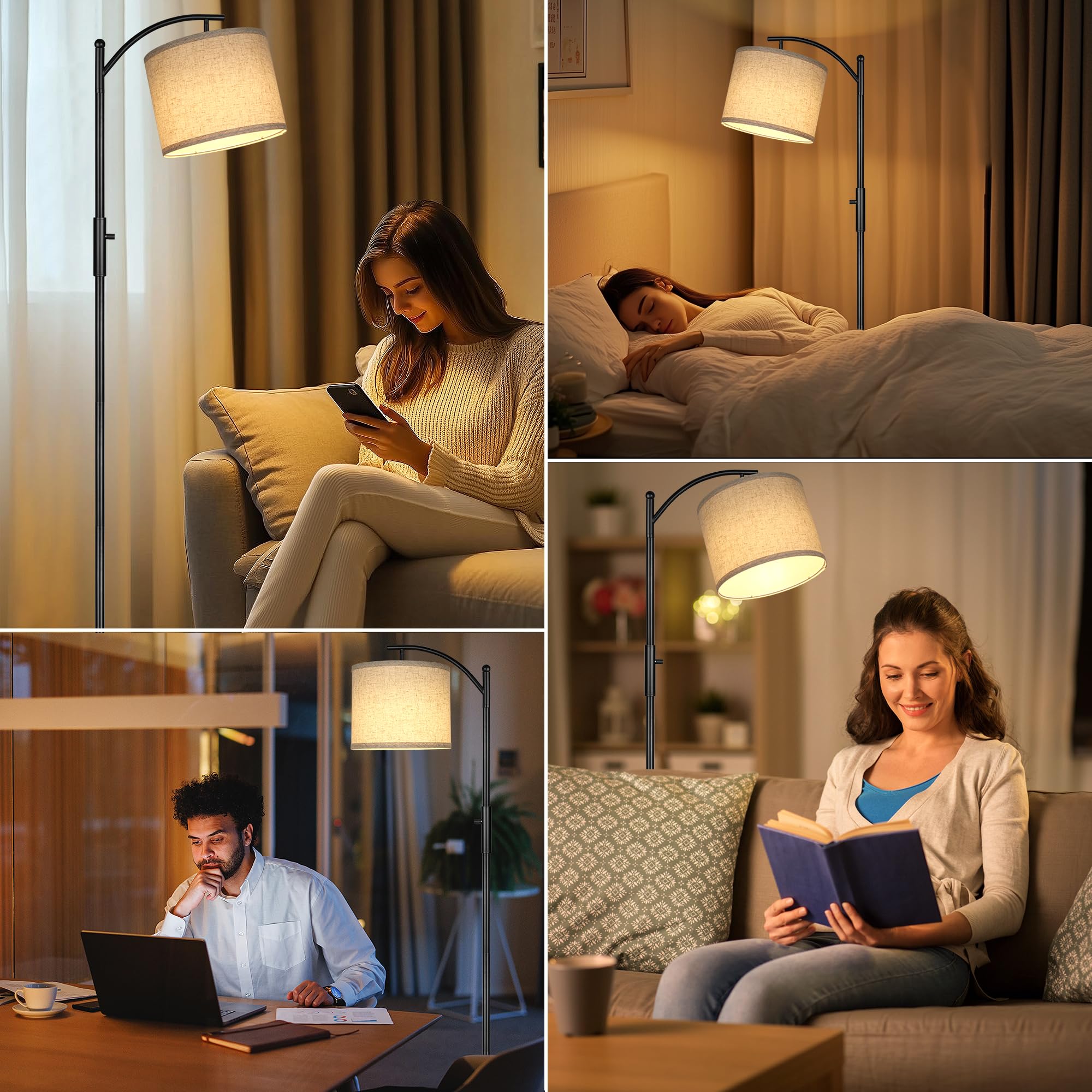 ROTTOGOON living room ambiance arc lamp enhances room atmosphere