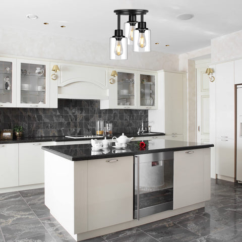 ROTTOGOON living room ceiling light offers soft illumination and vintage-modern charm.