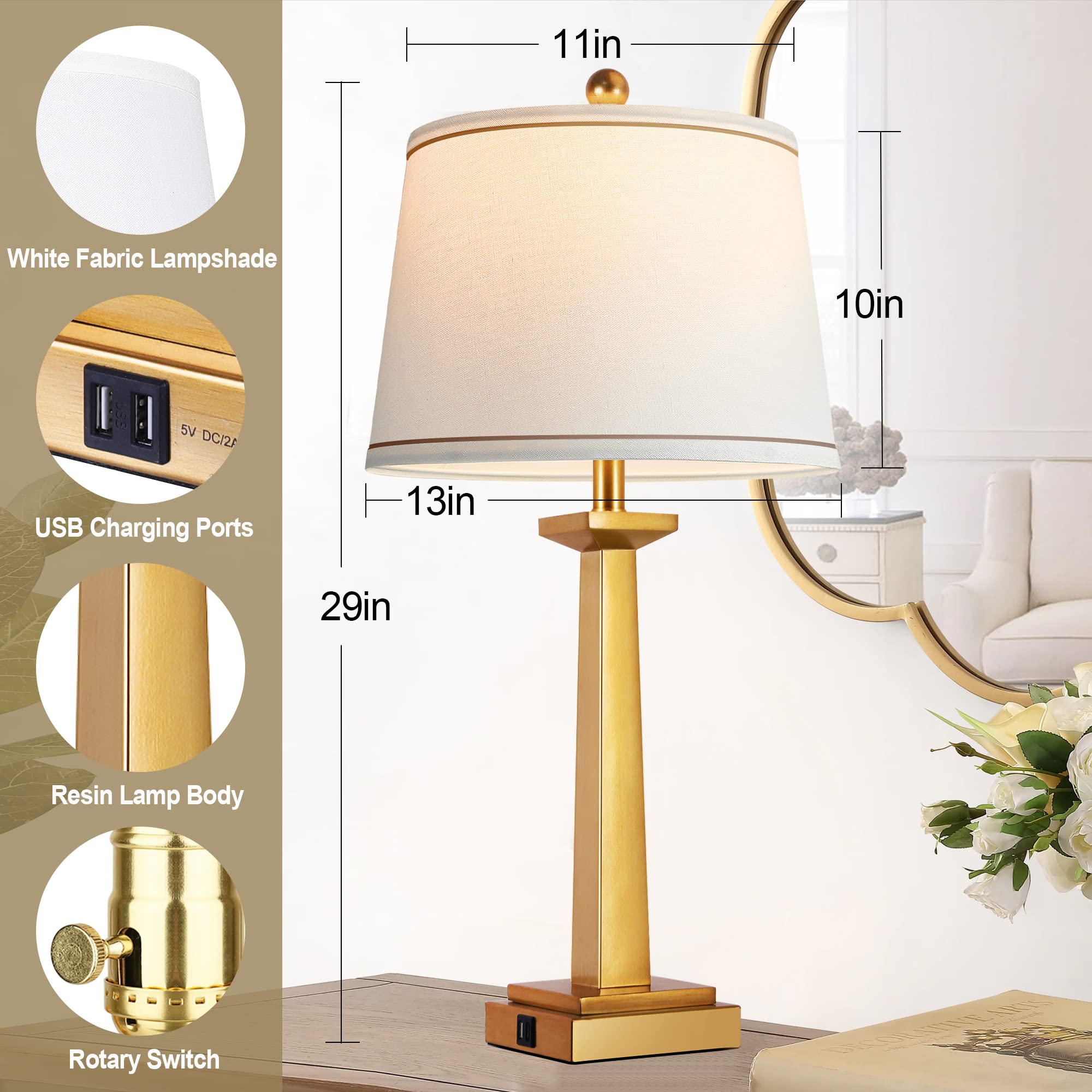 ROTTOGOON resin brass tall lamp body in a modern silhouette