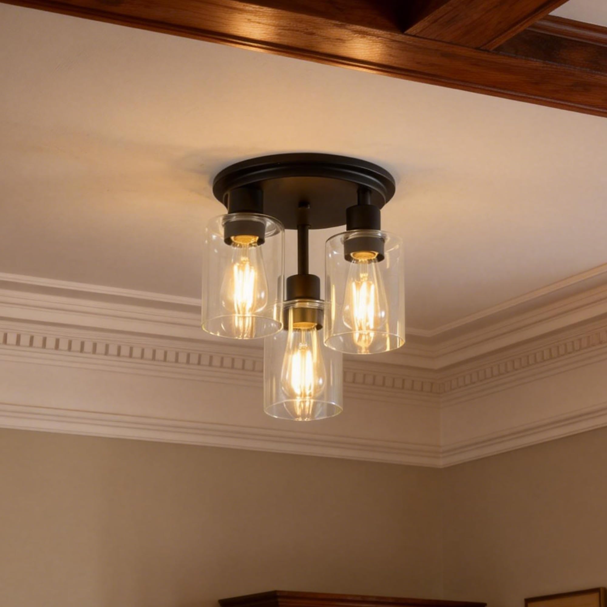 ROTTOGOON dining room ambience from the 3-light fixture enhances meal-time atmosphere