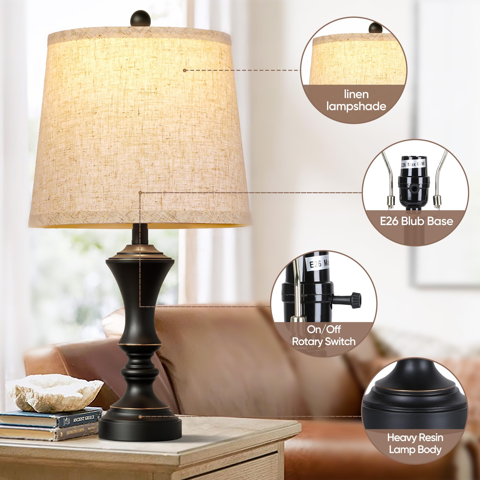 RottoGoon vintage table lamp base highlighting classic styling