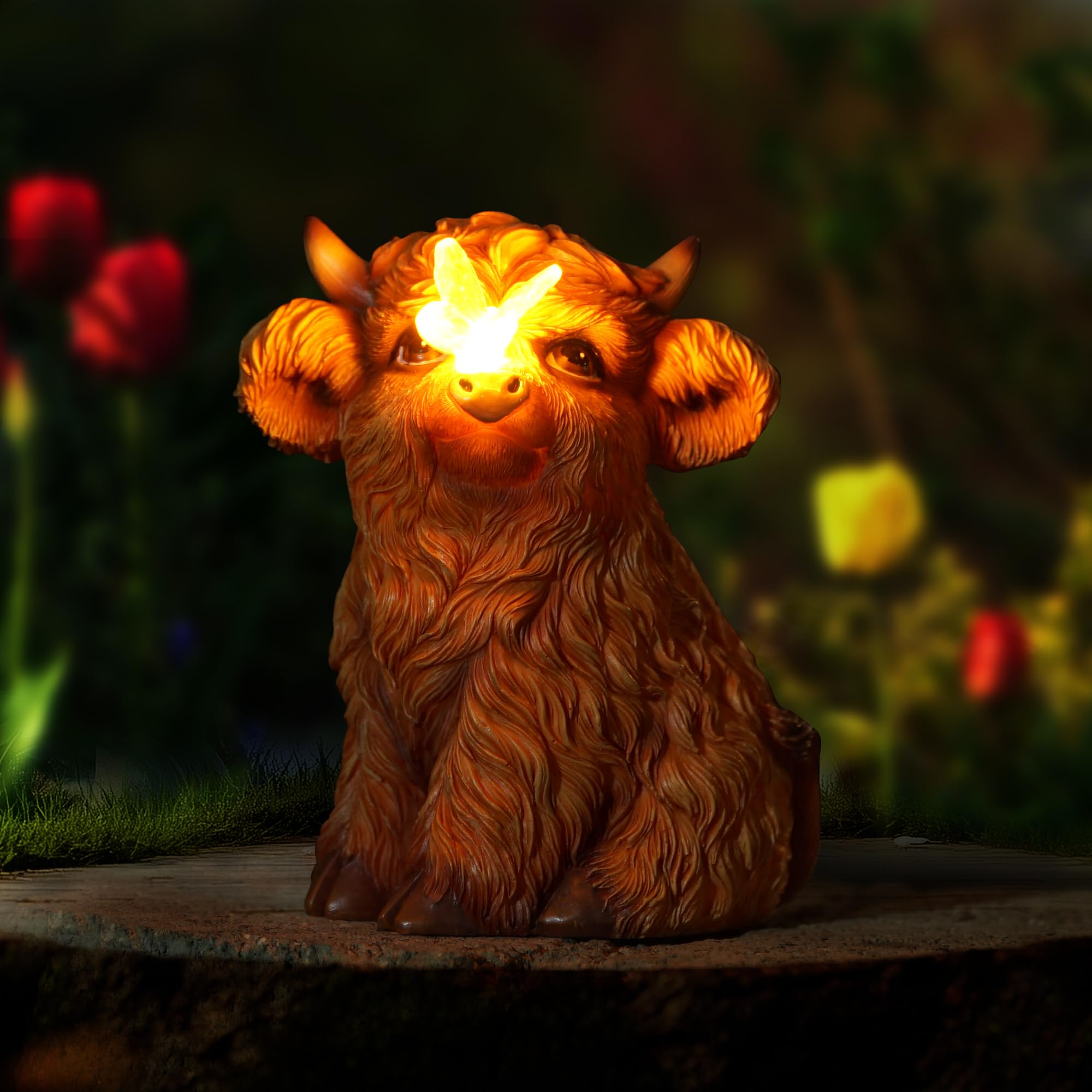 Roundot outdoor yard figurine adds whimsy plus practical lighting