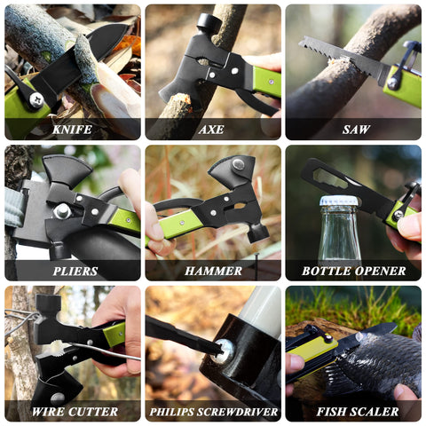 RoverTac multitool axe in a DIY workshop scenario for repairs