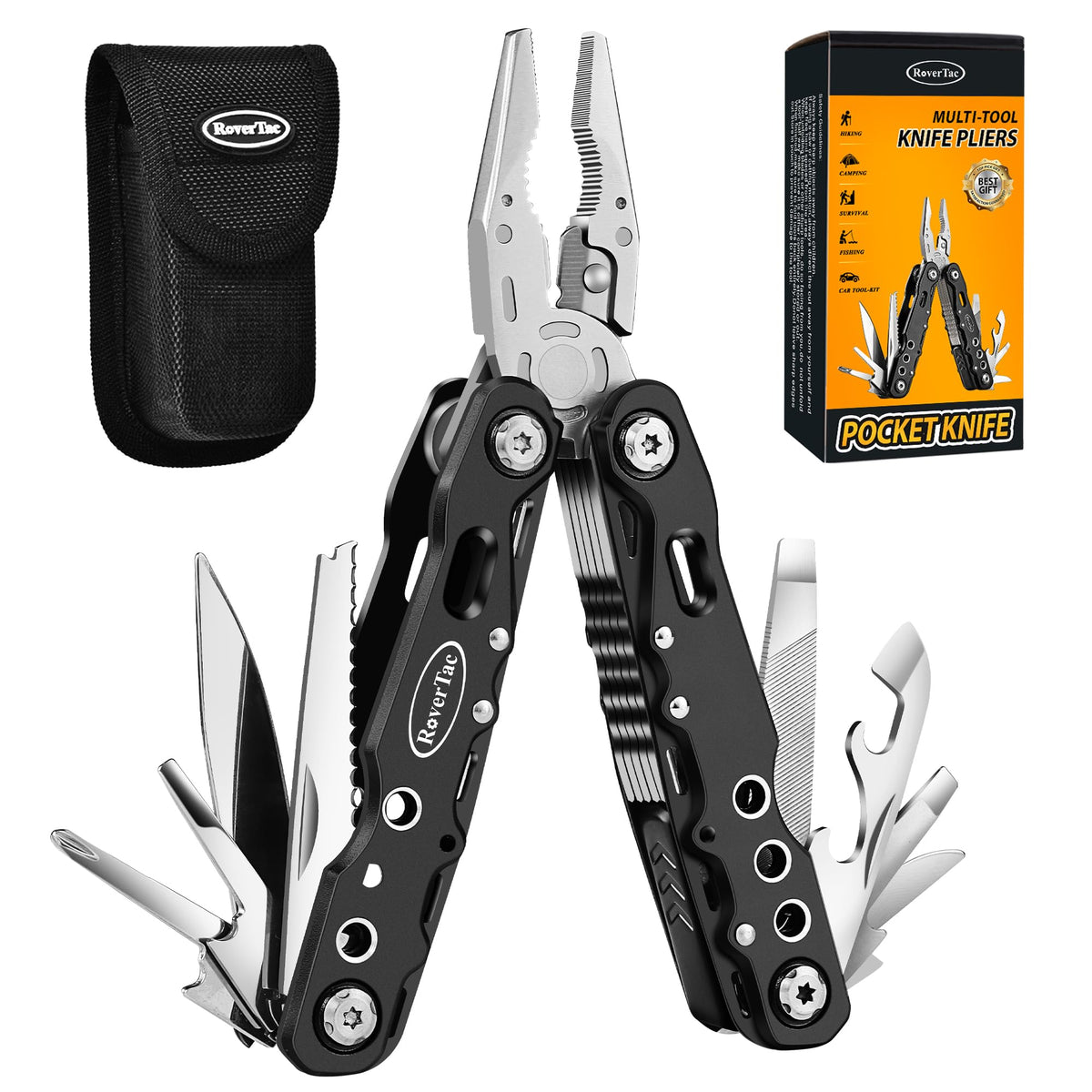 RoverTac multitool pliers in action for on-site repairs during outdoor trips