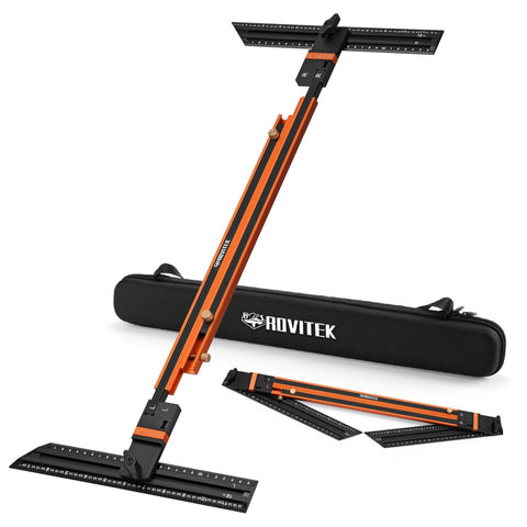 ROVITEK stair tread template folded-compact design enables quick storage and portability.