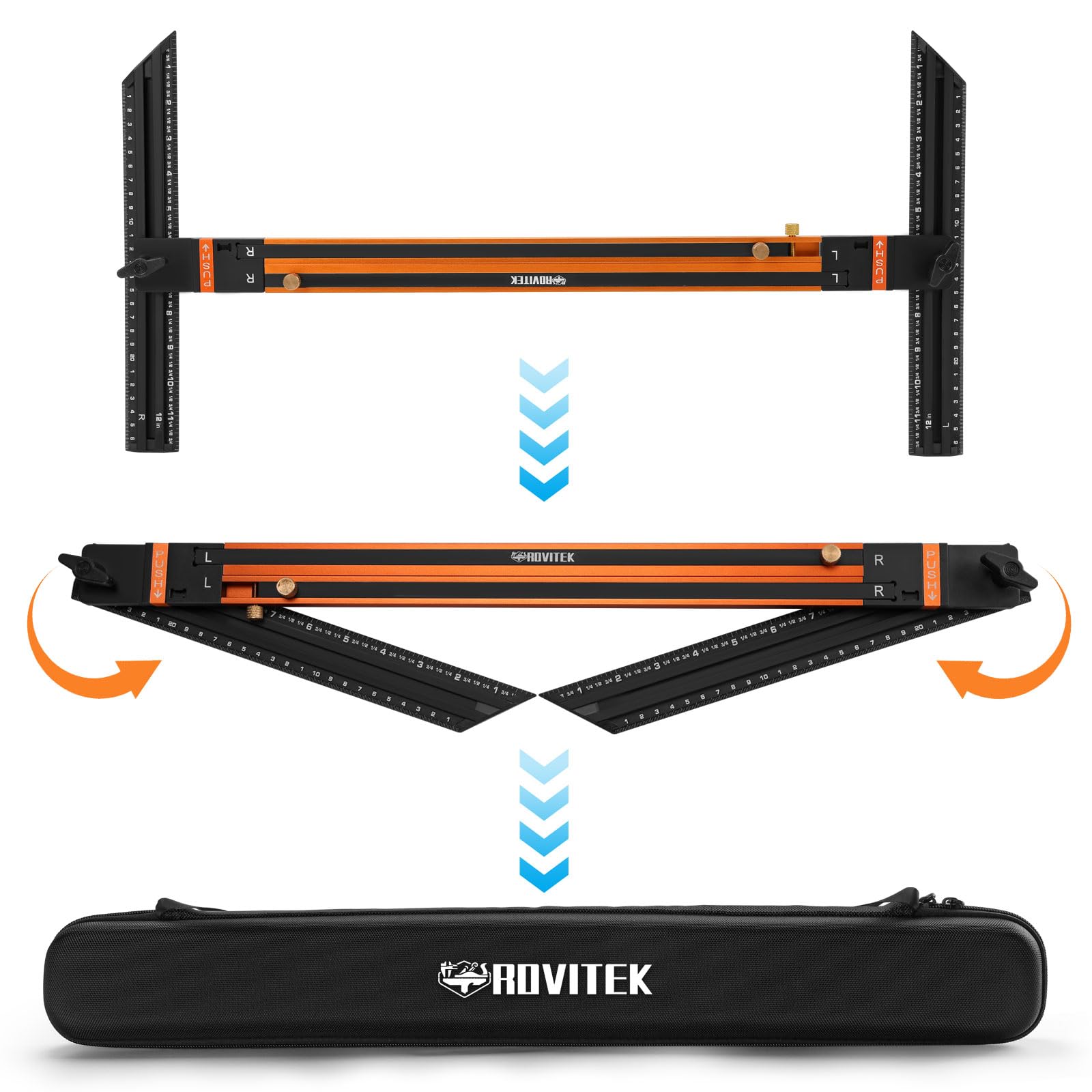 ROVITEK storage bag included keeps the tool organized between jobs.