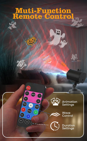 Rovmiment Remote Control Projector allowing color, speed, and timing adjustments