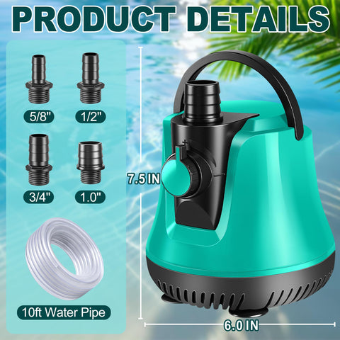 RovPool water pump hose assembly with a 10ft hose for easy water removal