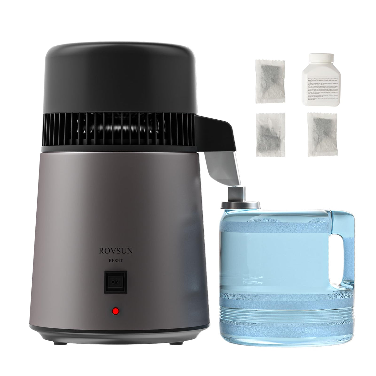 ROVSUN 1.1 gallon distiller front view for compact home use