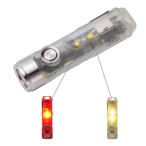 RovyVon Aurora A5 front view, compact keychain flashlight for everyday carry and quick illumination.