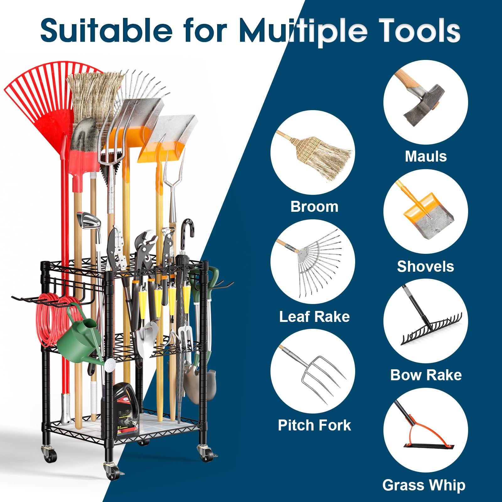 Roxibelt T1 outdoor-ready design supports garden, shed, and garage storage.