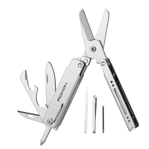 Roxon M3 13-in-1 multitool closed for compact carry and quick reference