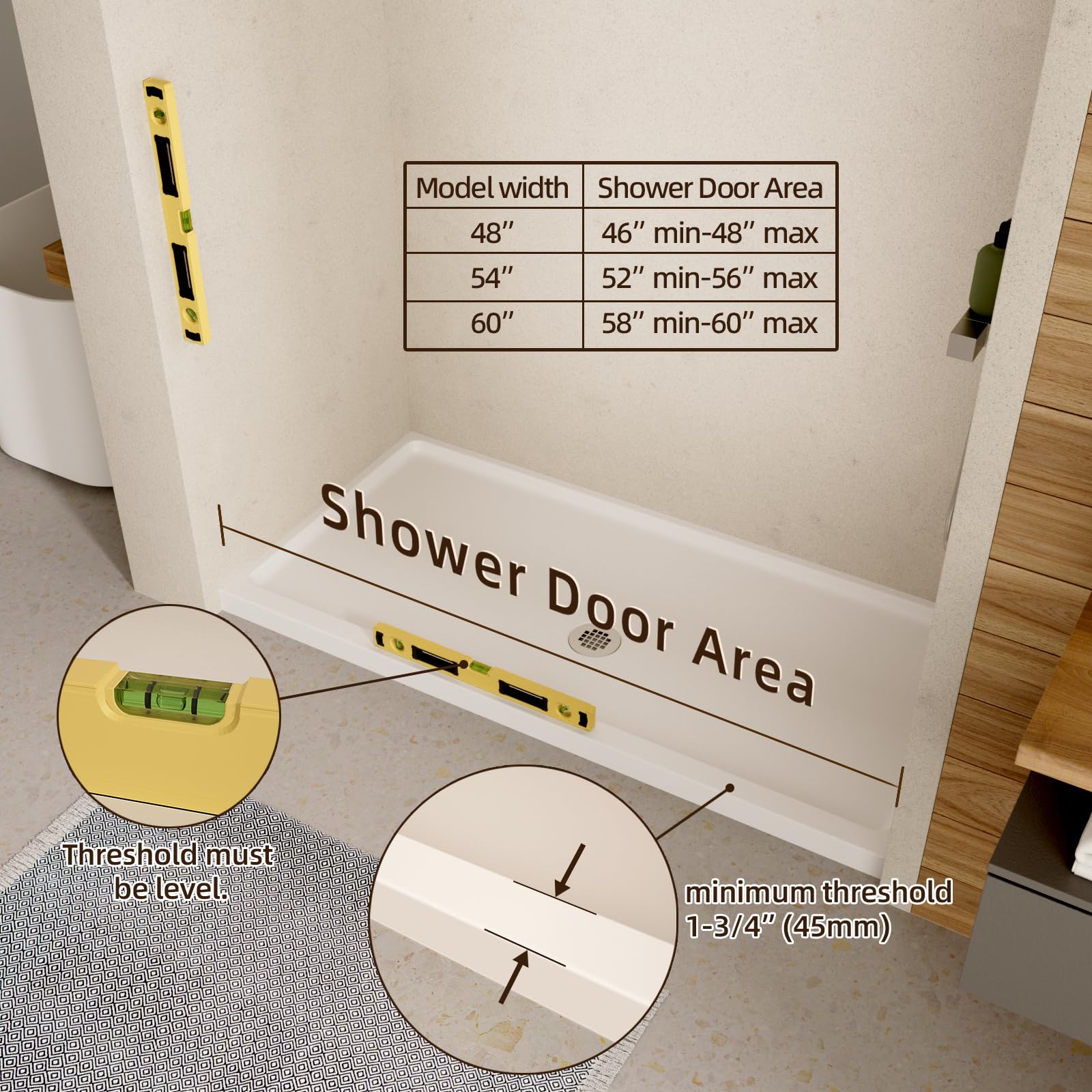 Royal Guard adjustable width supports 44–48 inches for versatile installation.