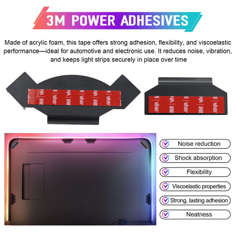 RPBKE adhesive-backed bracket with 3M tape provides strong wall adhesion