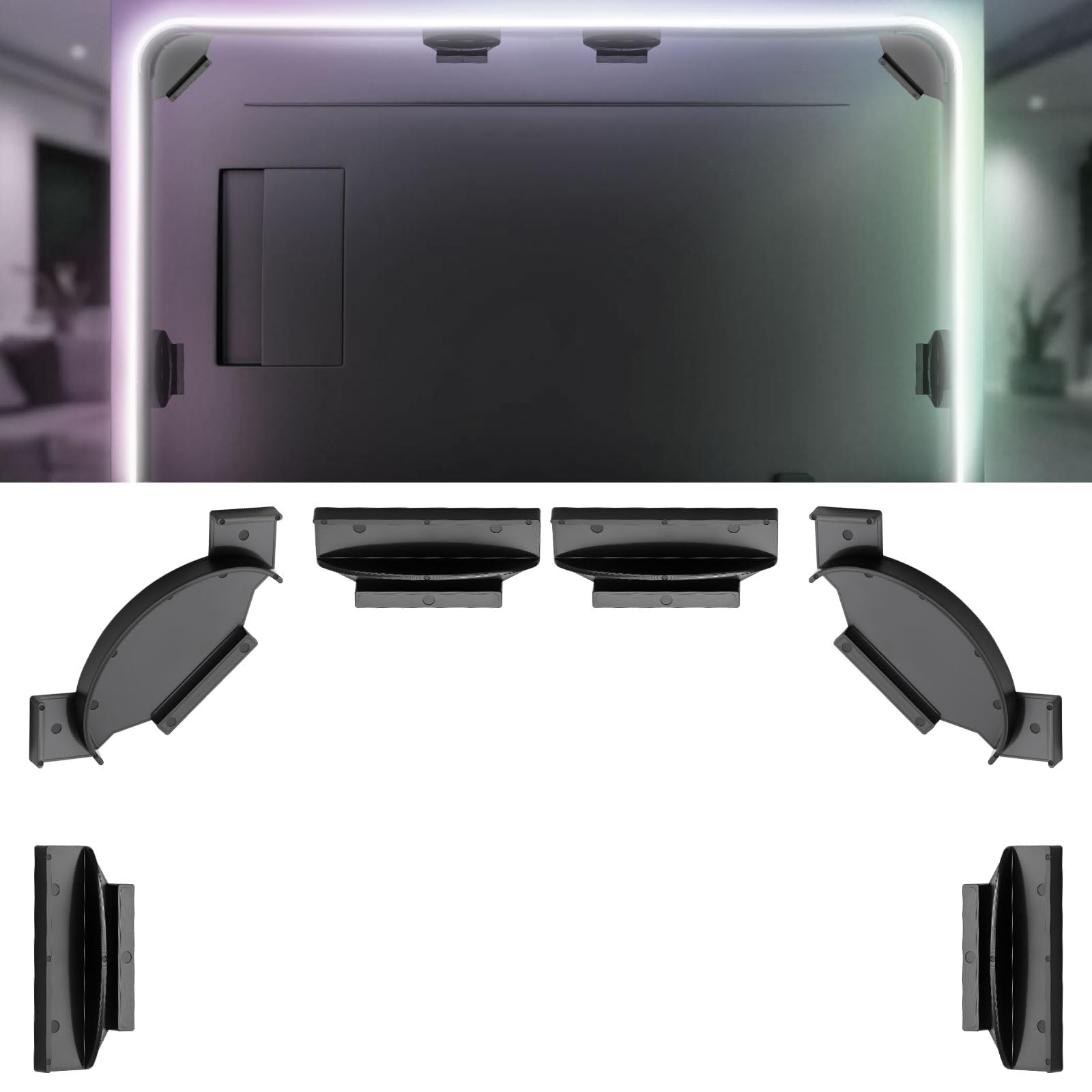 RPBKE corner clip for Hue Play Gradient brackets securing corner mounting on TVs