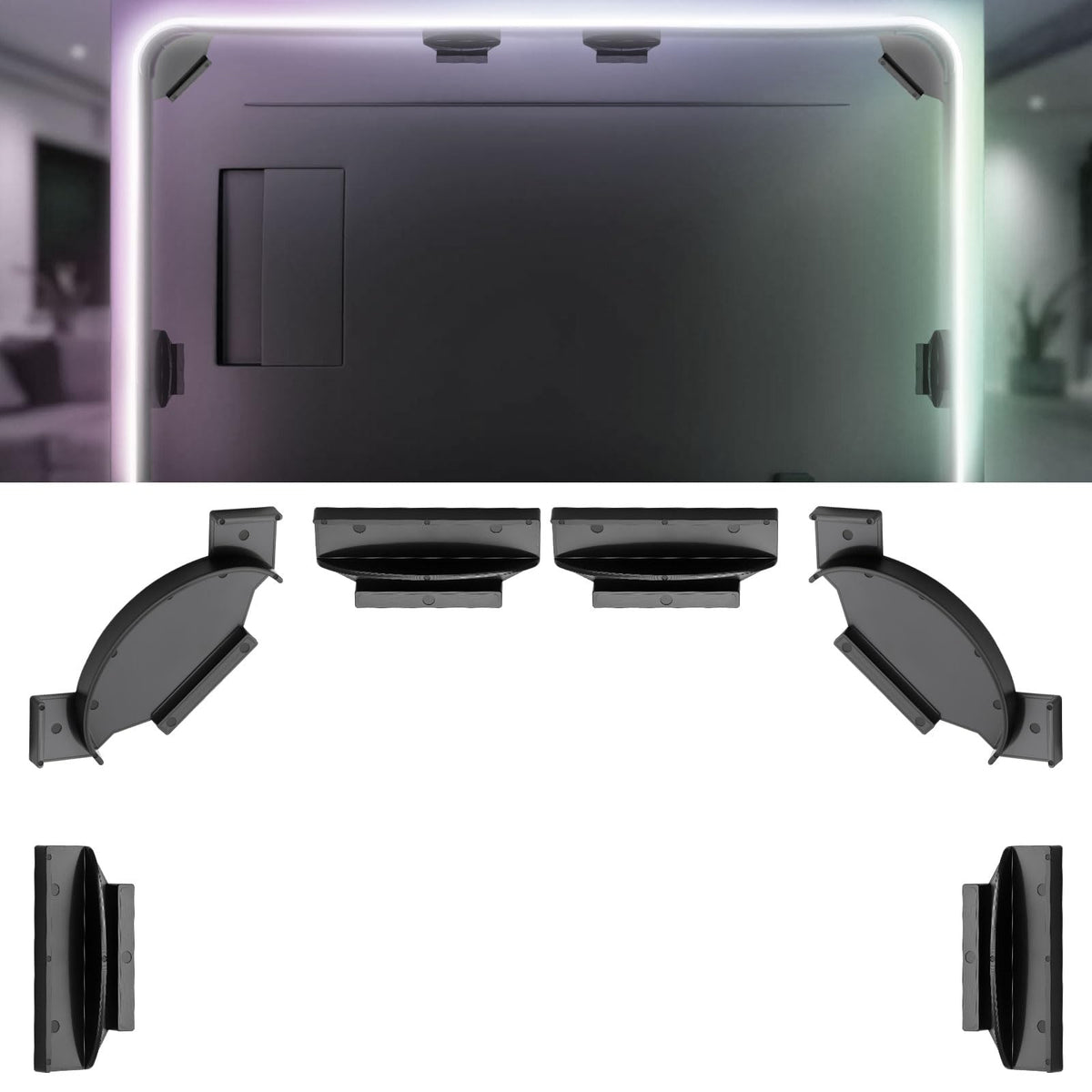 RPBKE corner clip for Hue Play Gradient brackets securing corner mounting on TVs