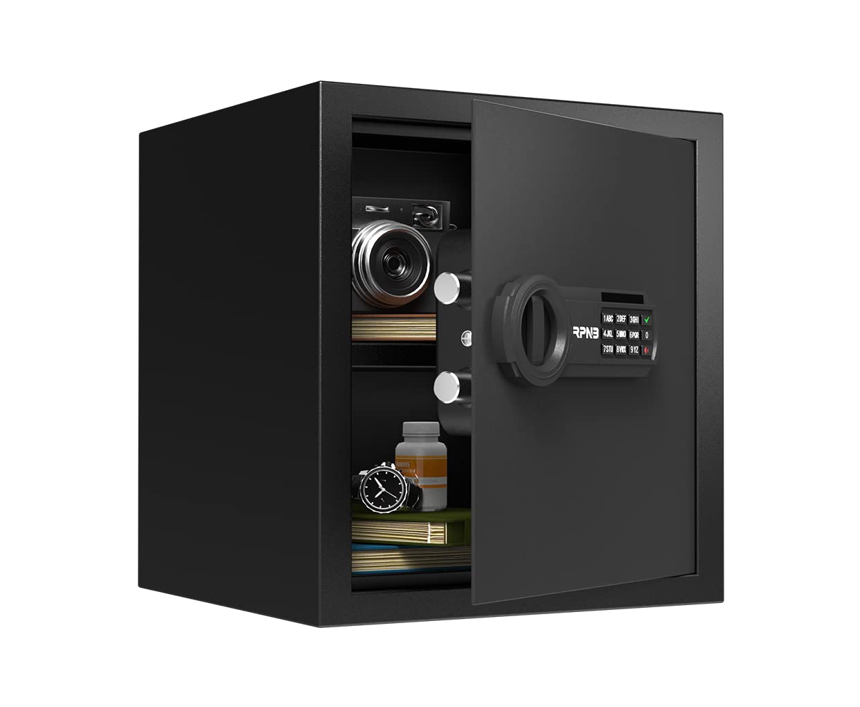 RPNB Deluxe Safe front view with digital keypad for quick home access.