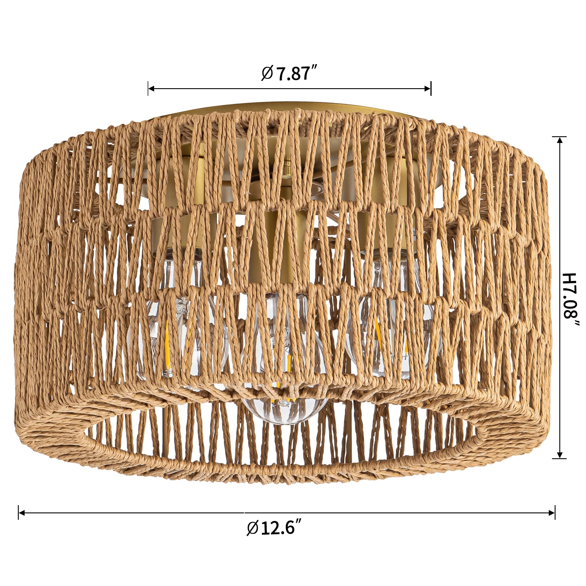Rpzloila boho woven rattan shadows create a soft 360 degree glow in rooms