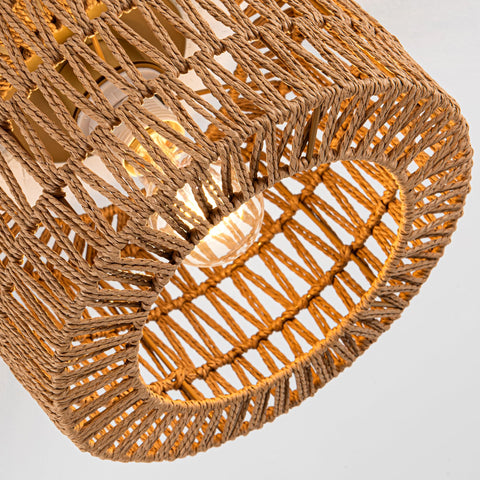 Rpzloila rattan ceiling light easy installation with included hardware