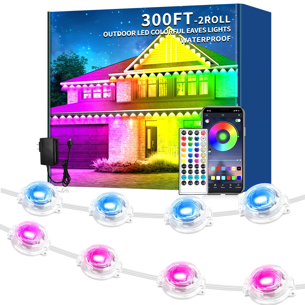 Rroetxi 300ft outdoor lights roll 1 delivering warm ambient glow for outdoor gatherings