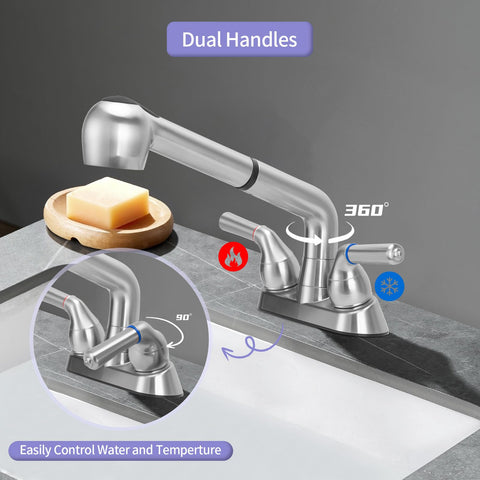 RSYEKU 360-degree rotary spout for flexible sink cleaning