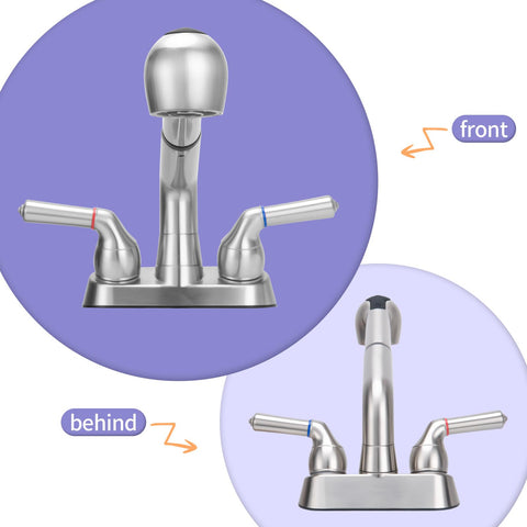 RSYEKU laundry faucet in use for washing tasks and cleanup