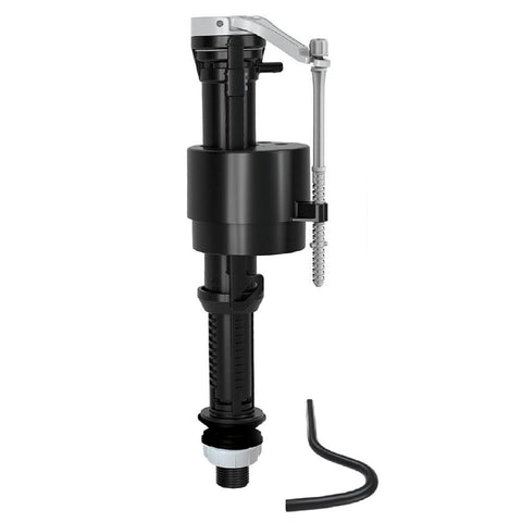 R&T A1320 side view of toilet fill valve for quiet, efficient fill