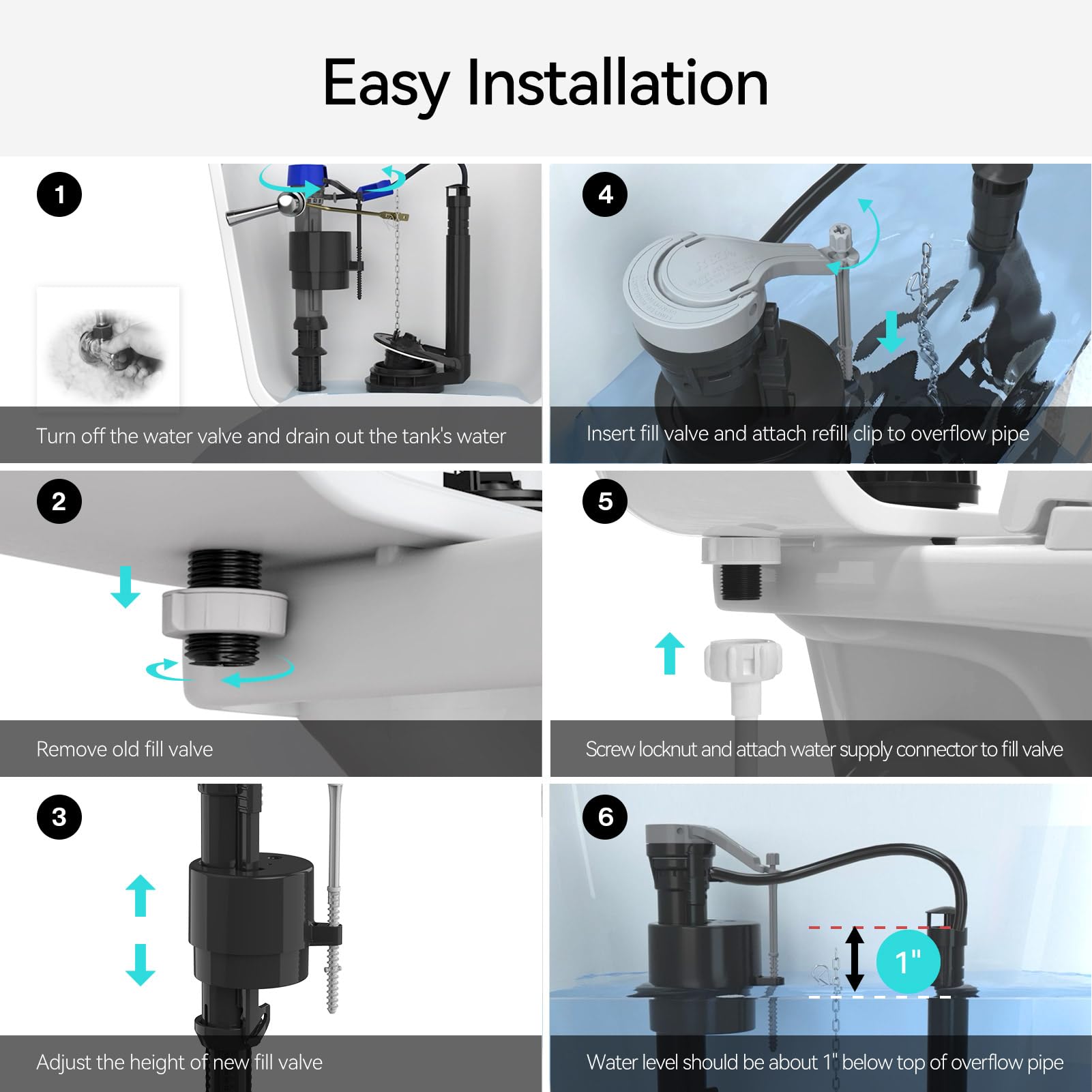 R&T A1320 water-saving feature for efficient fill