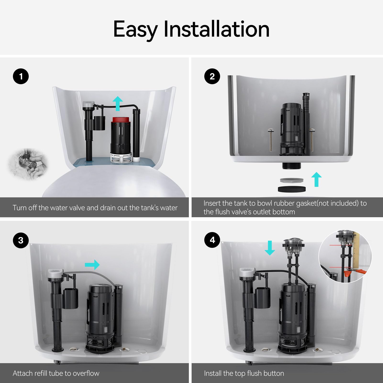R&T two-piece toilet compatibility guide clarifies installation expectations.