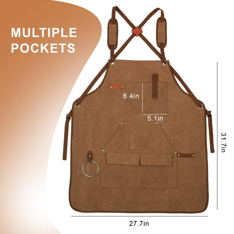 Rtcimoic apron pocket detail highlights reinforced tool pockets for secure storage