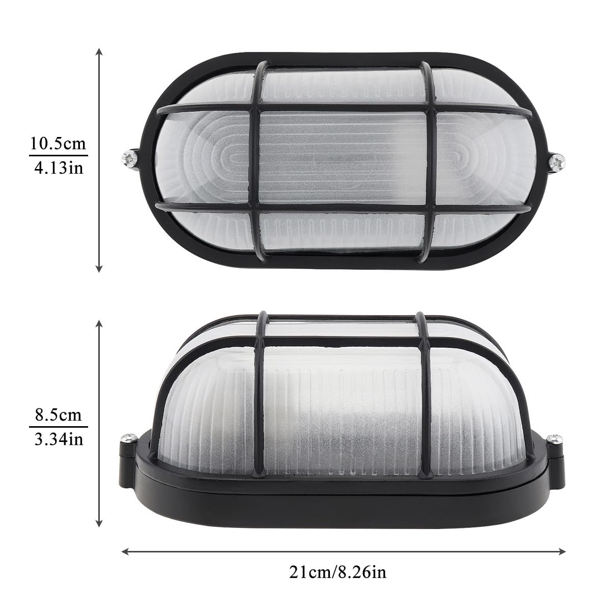 RTNLIT bulkhead in black finish, weatherproof for wet locations