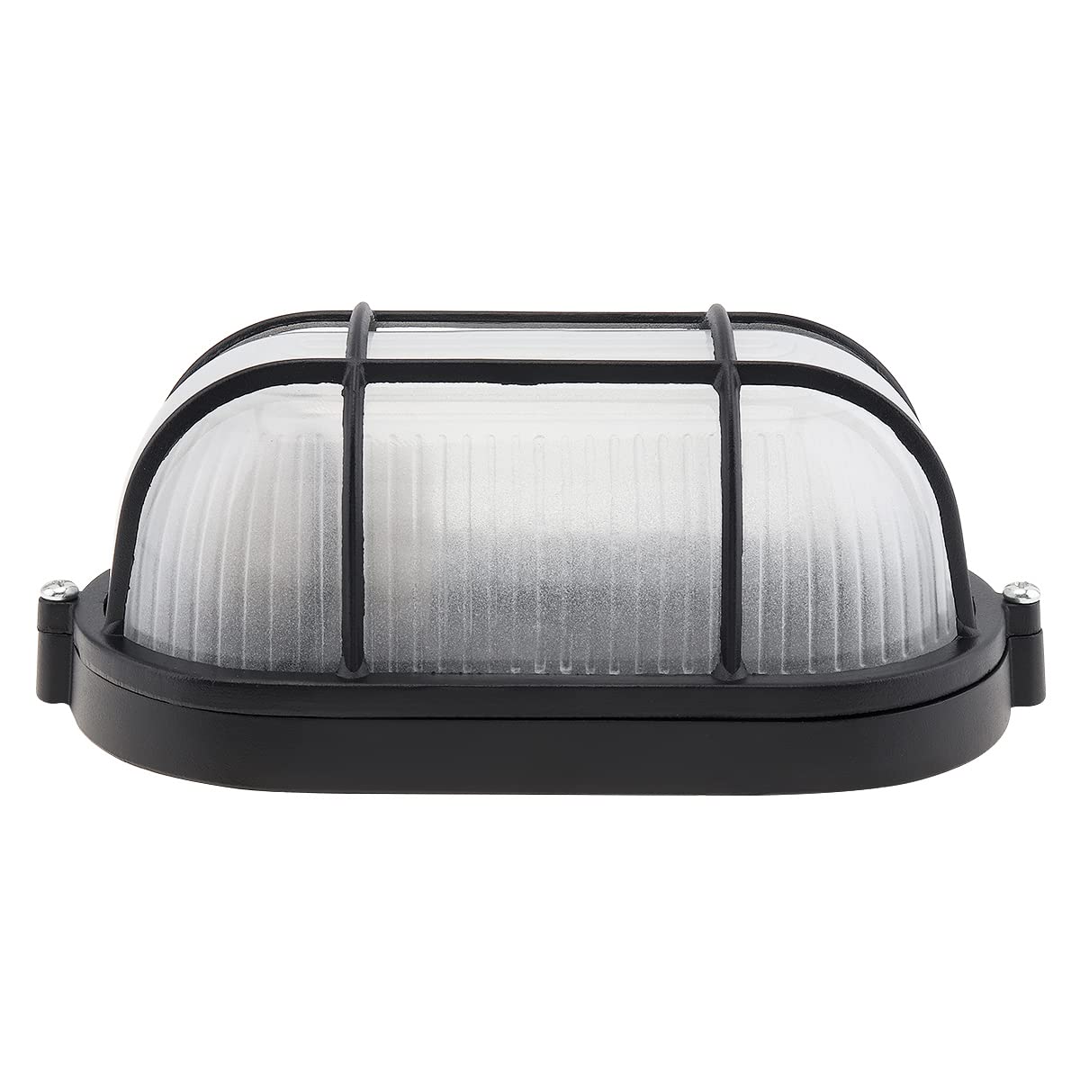 RTNLIT Nautical Bulkhead grid oval with frosted lens, ideal for outdoor walls