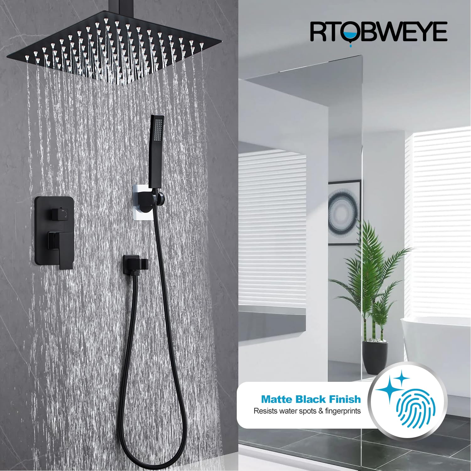 RTOBWEYE adjustable ceiling brackets fit different heights for family use.