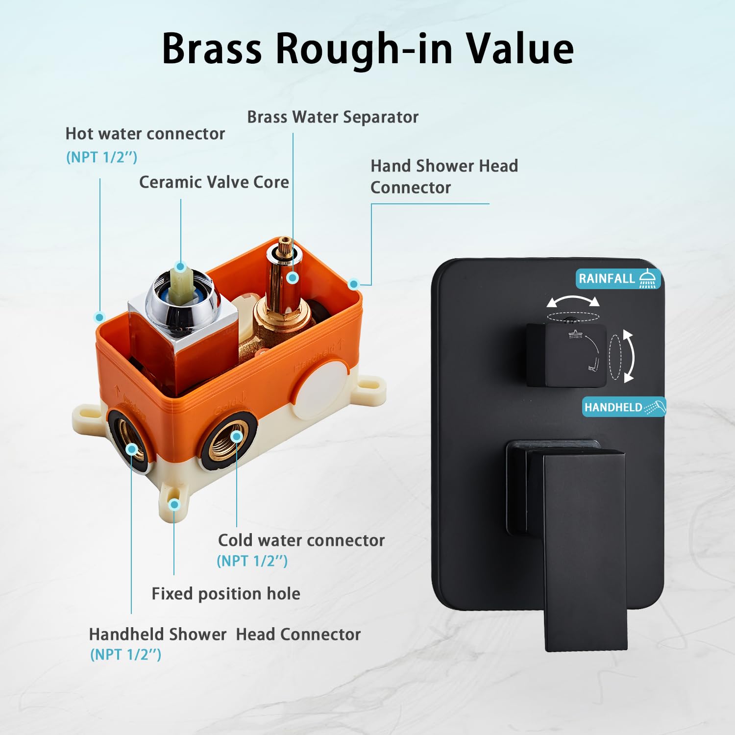 RTOBWEYE extra-long hose enables flexible reach for all users.