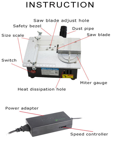 RTOVZON mini table saw angle adjustment demonstrates precise 0–180° cuts for custom corners