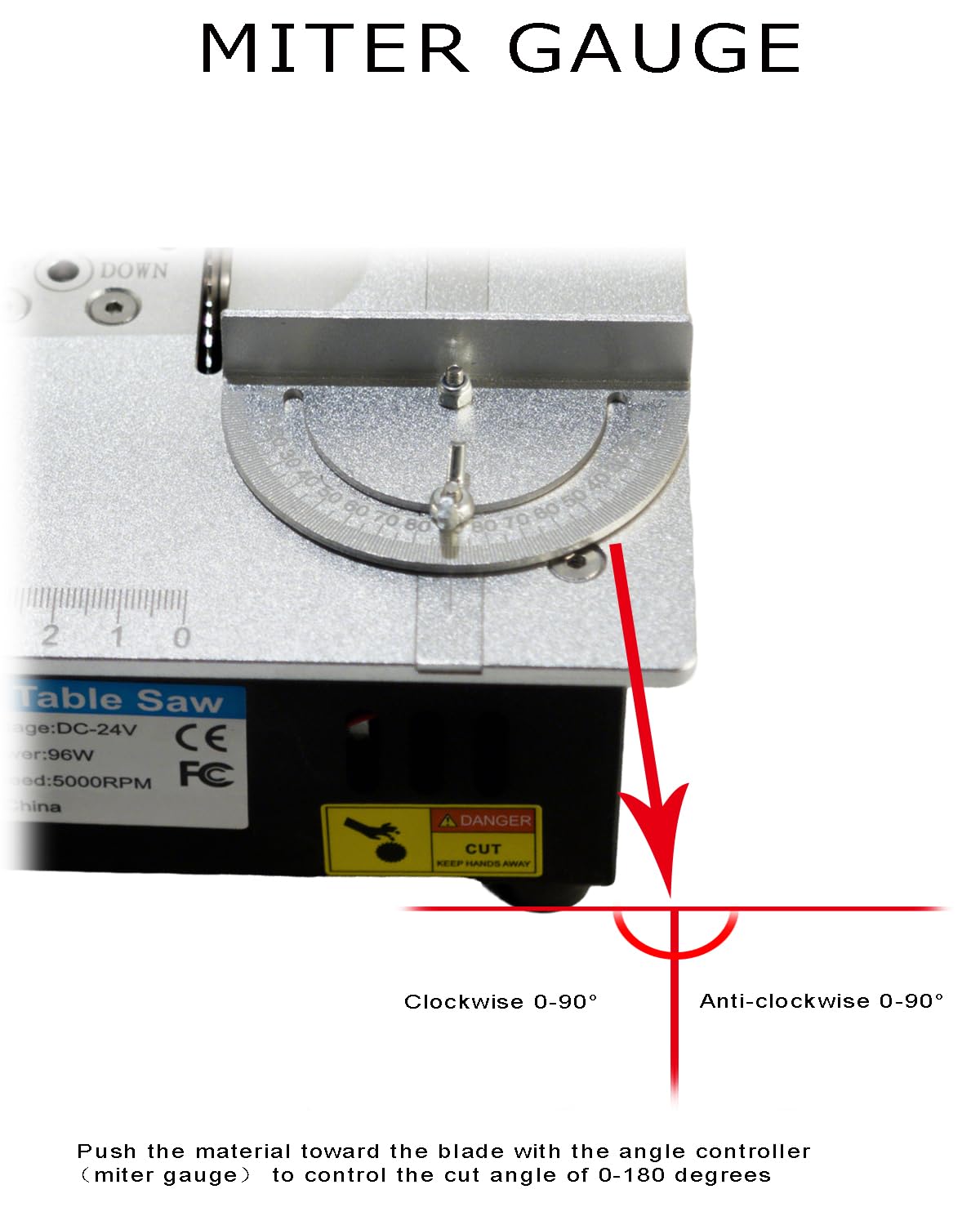 RTOVZON mini table saw blade height 0-15 mm enables clean thickness control