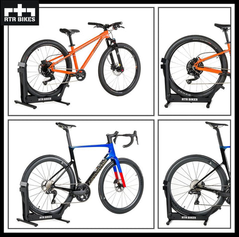 RTR BIKES Brutus tire-lock system closeup protects rims and spokes from scratches