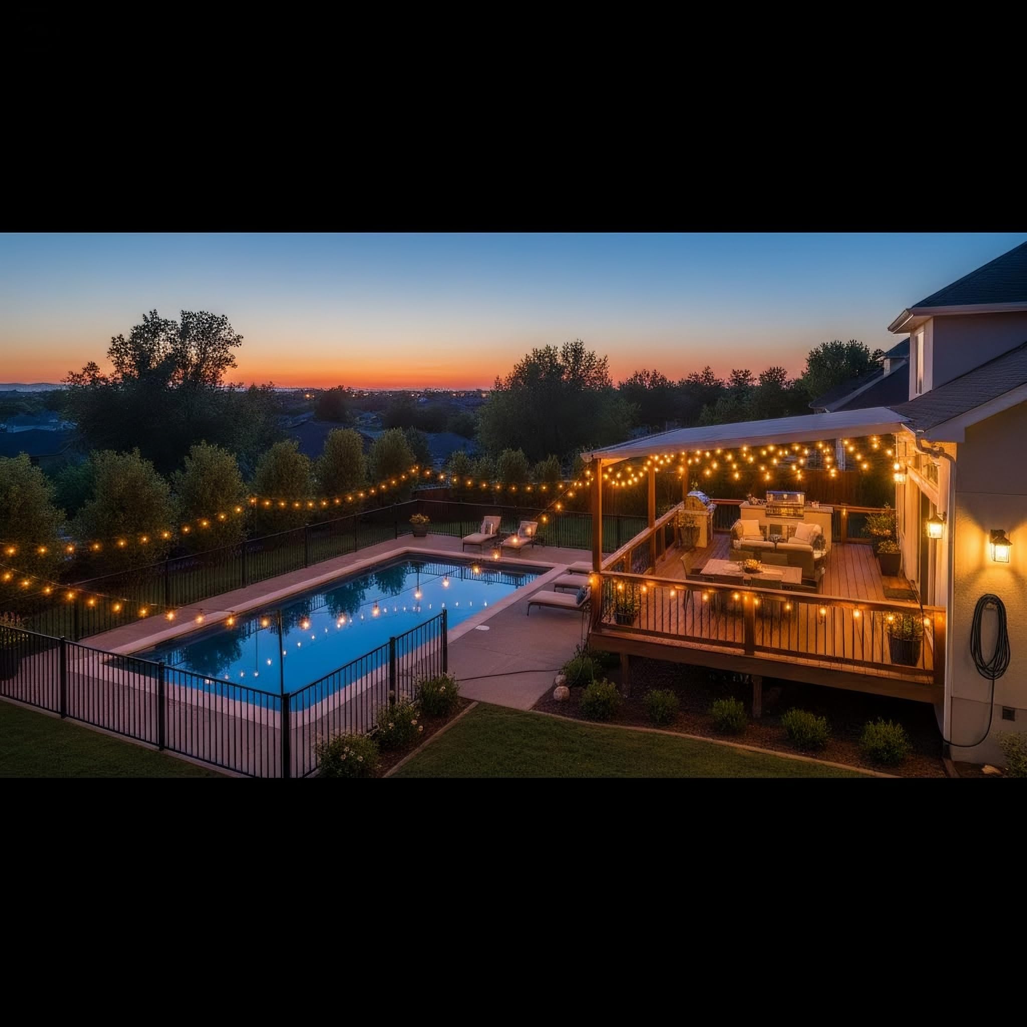 RTTY Dense-Glow dual-zone lighting enables separate dining and pool areas