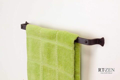 RTZEN matte black towel holder suits farmhouse to modern aesthetics.