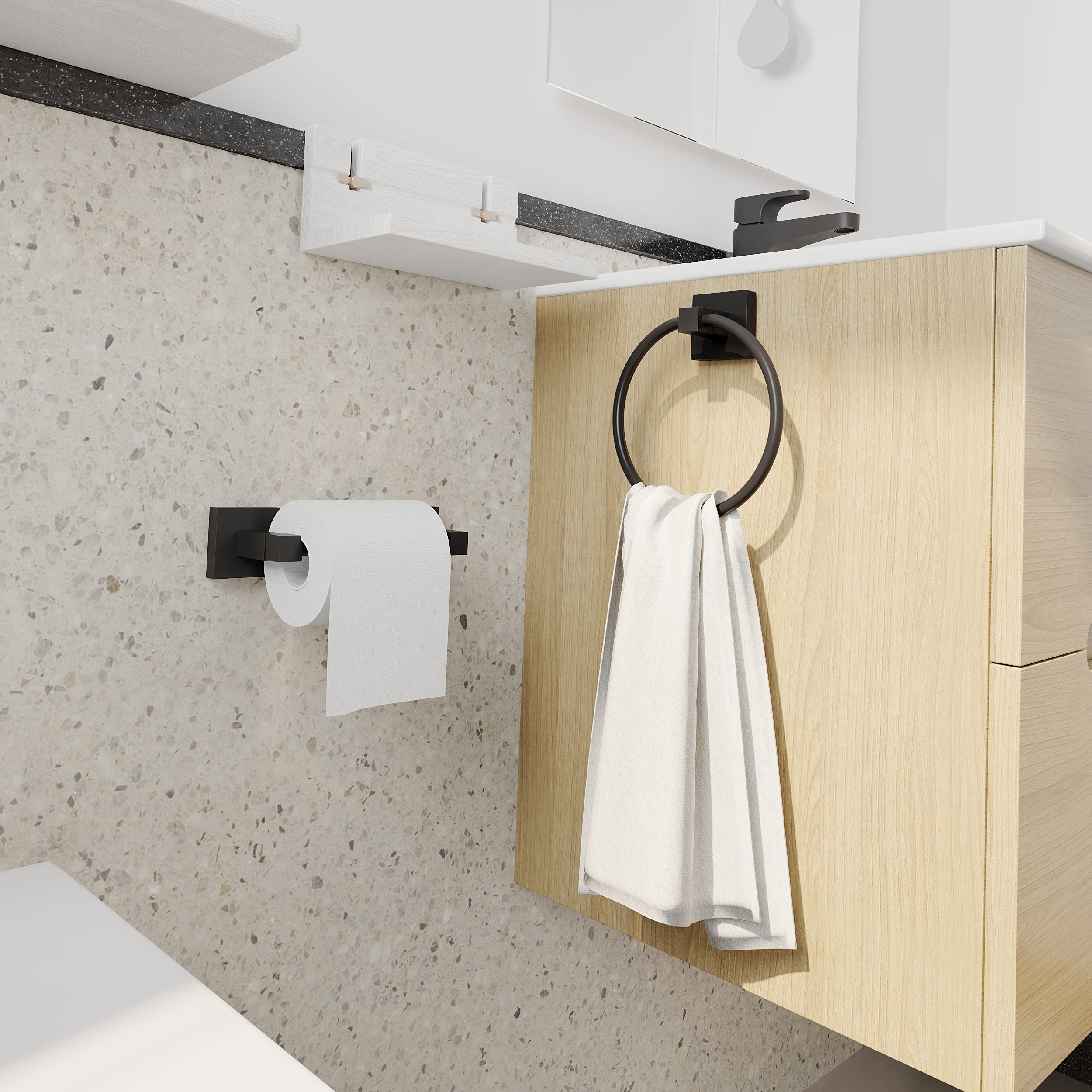 Ruacq towel ring 180° swivel for convenient towel drying